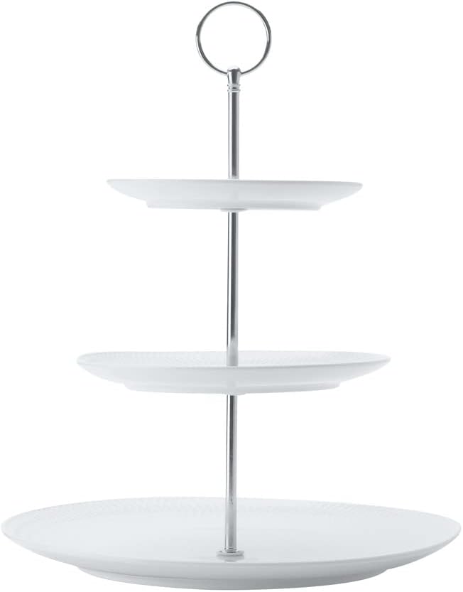 Maxwell & Williams Diamonds Three-Tiered Porcelain Cake Stand