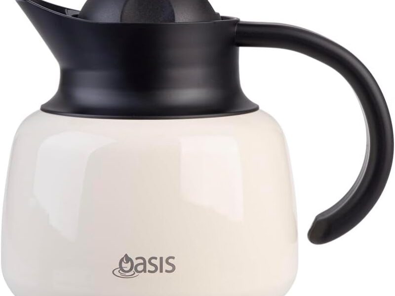 Oasis Double-Wall Insulated Tea Pot, Ivory