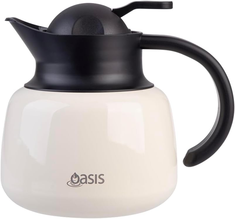 Oasis Double-Wall Insulated Tea Pot, Ivory
