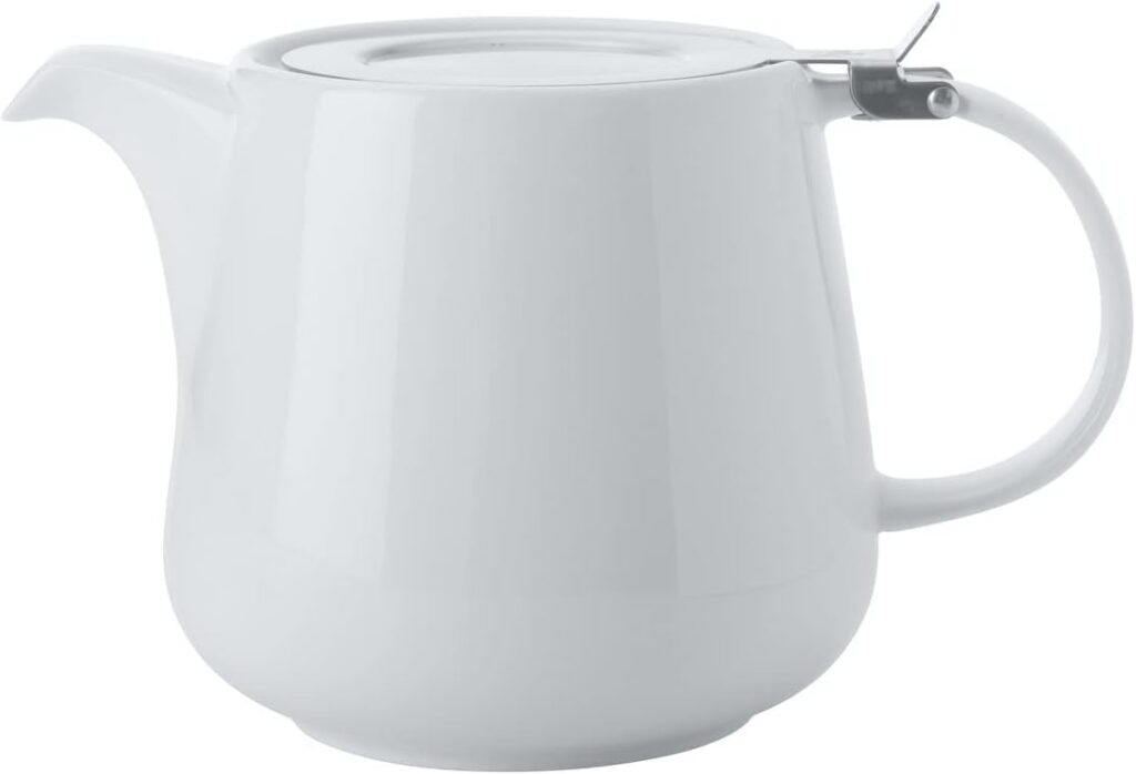 Maxwell & Williams White Basics Porcelain Infuser Teapot, 600ml
