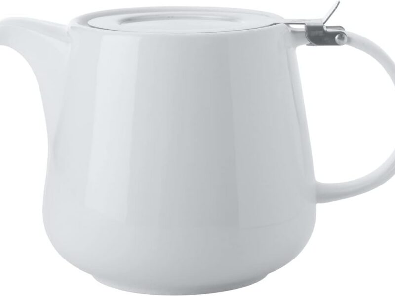 Maxwell & Williams White Basics Porcelain Infuser Teapot, 600ml