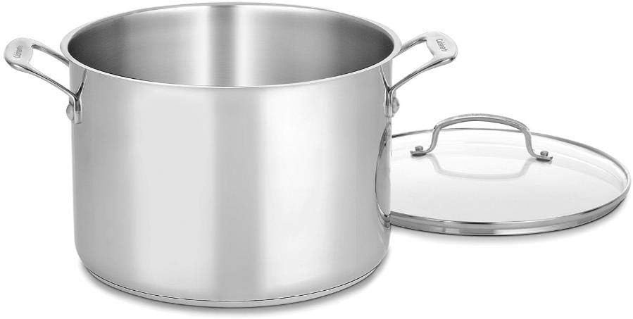 Cuisinart Chef’s Classic Stainless Steel Stockpot, 10-Quart, Glass Cover
