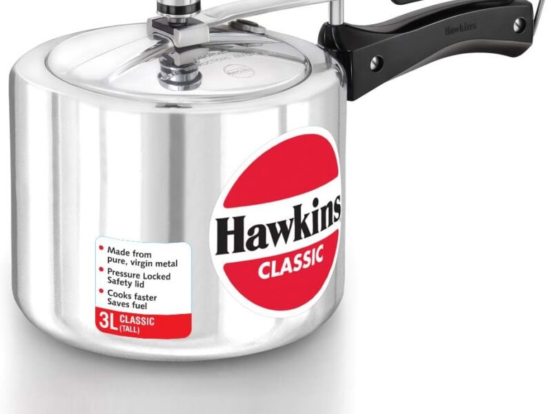 Hawkins Classic Aluminium Pressure Cooker, Tall Design