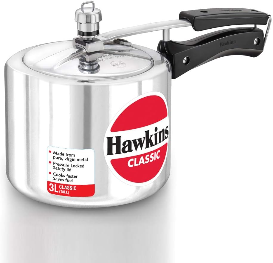 Hawkins Classic Aluminium Pressure Cooker, Tall Design