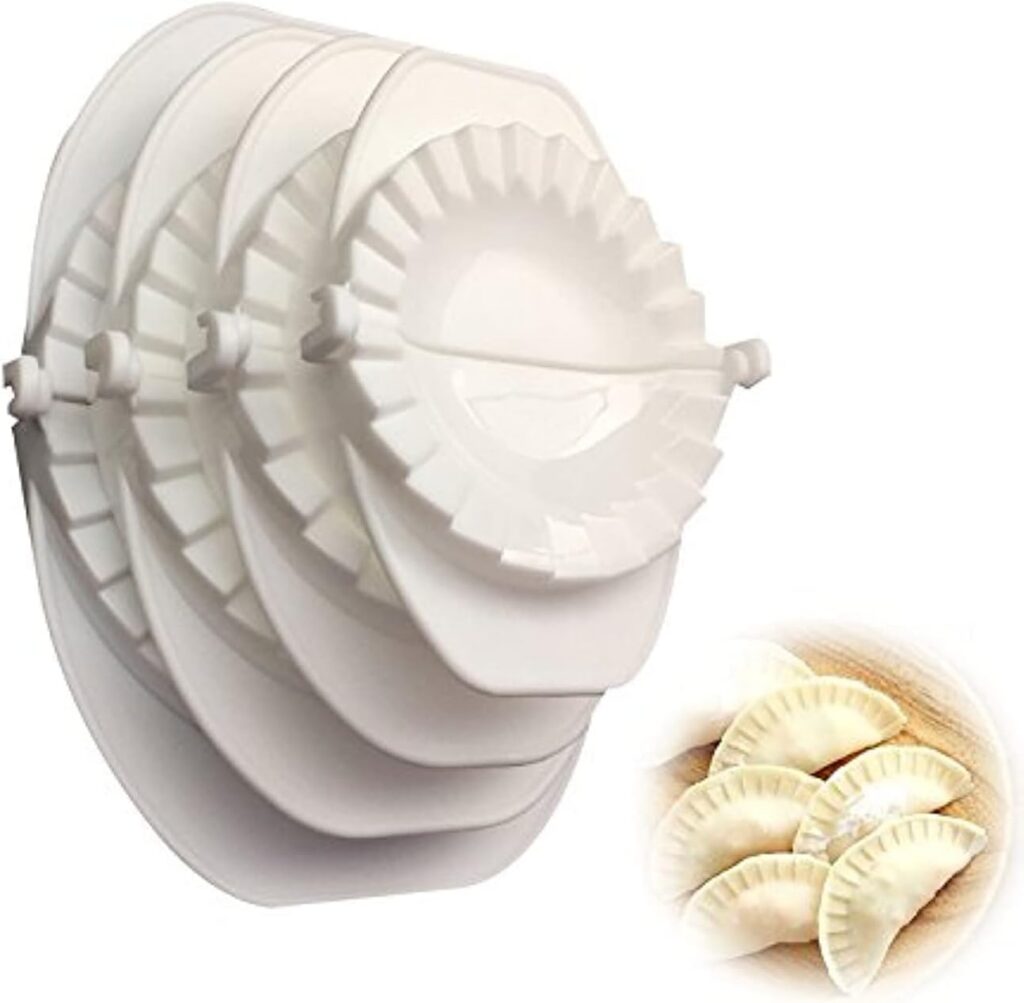 4 Piece Pastry Press and Dumpling Mold Set