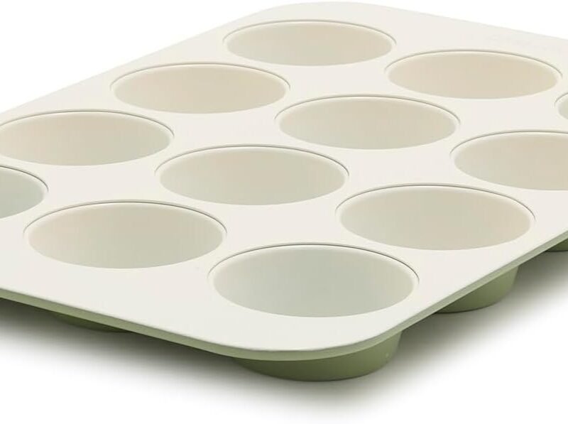 GreenPan Reserve Ceramic Nonstick Cupcake Tin, 12 Cup