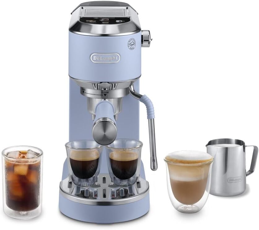 De’Longhi Dedica Duo Cold Brew Espresso Machine, Light Blue