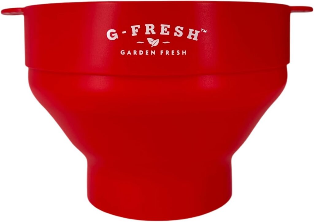 G-Fresh Silicone Microwave Popcorn Popper, GFPopper, Red