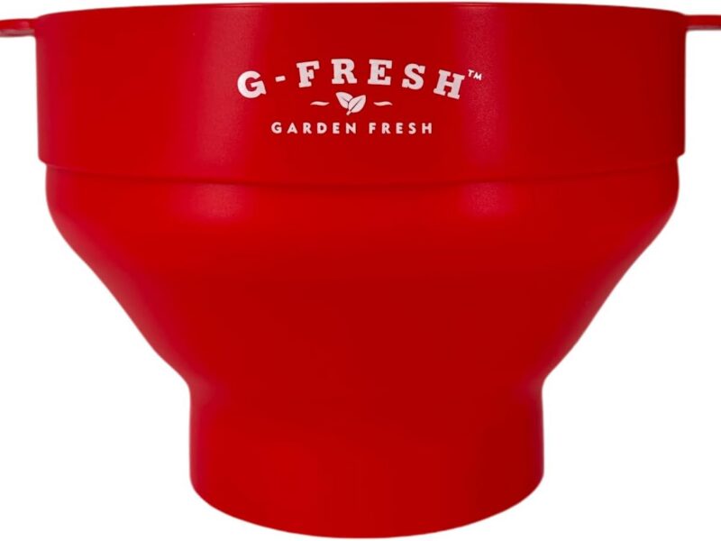 G-Fresh Silicone Microwave Popcorn Popper, GFPopper, Red