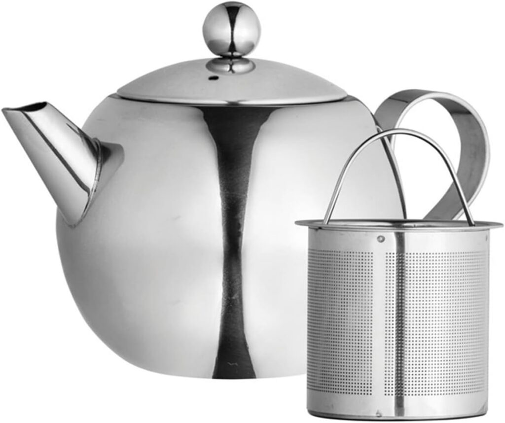 Avanti Nouveau Mirror-Finish Steel Tea Pot
