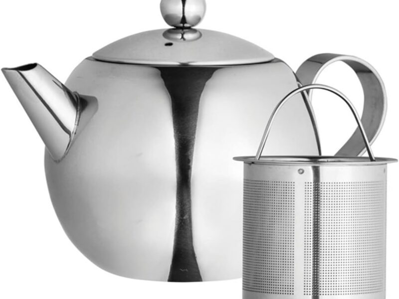 Avanti Nouveau Mirror-Finish Steel Tea Pot