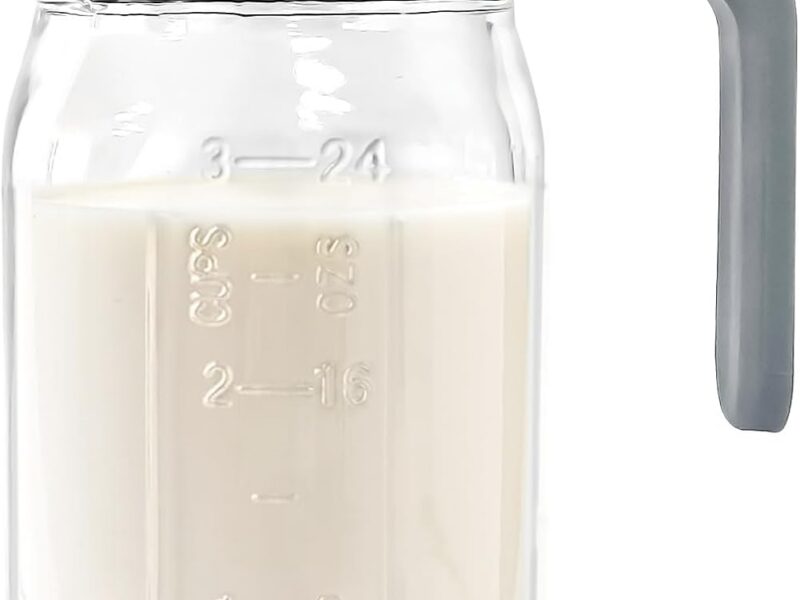 SANJICHA 950ml Glass Pitcher with Lid
