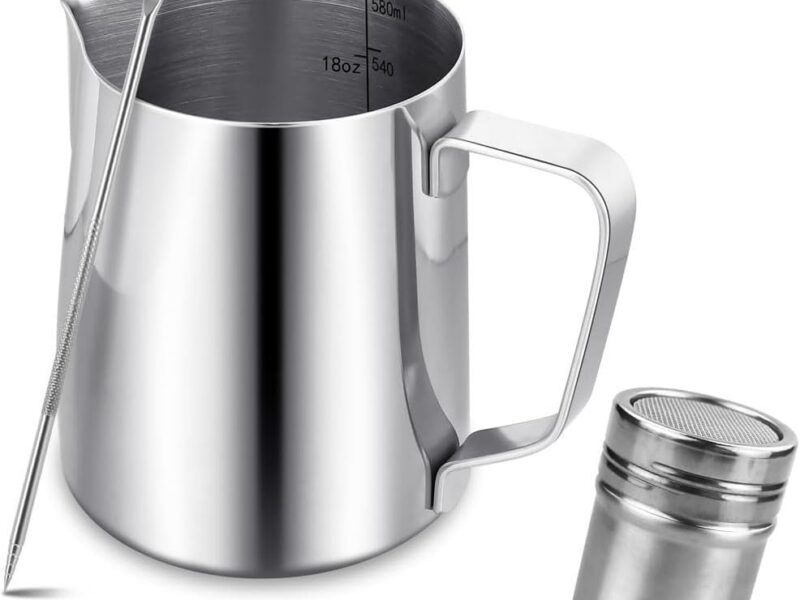 Velooke 600ml 304 Stainless Steel Frothing Pitcher Kit