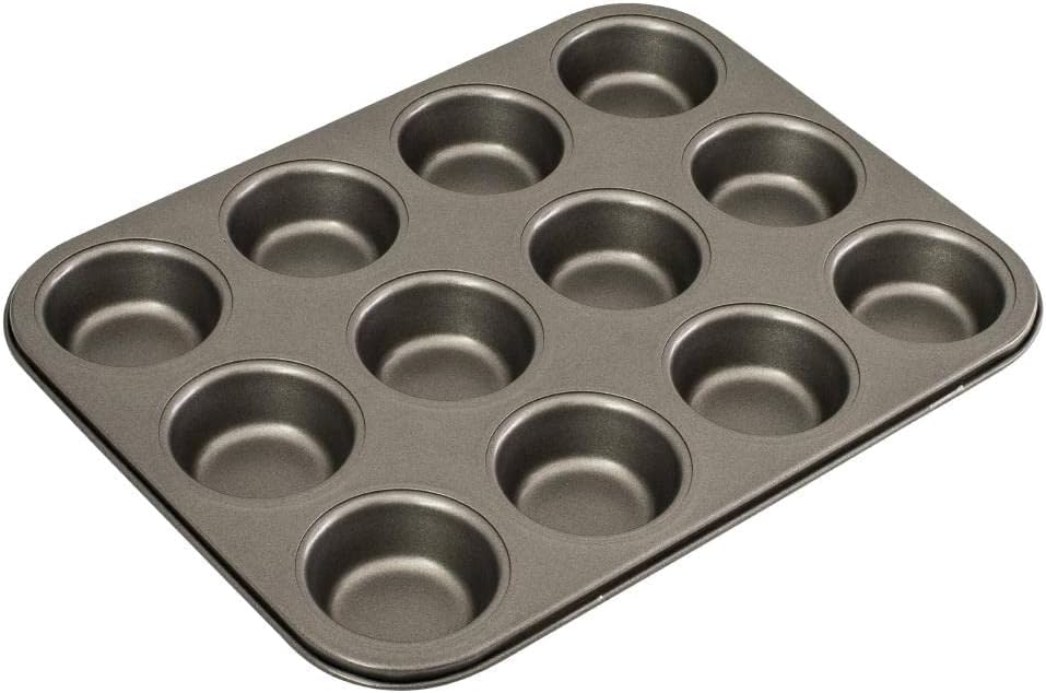 Bakemaster Classic 12-Cup Cupcake Tray, Non-Stick