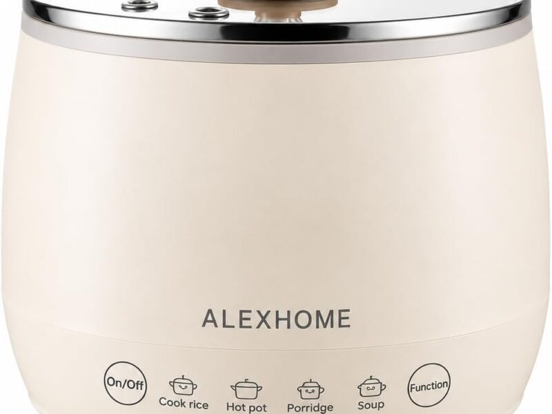 ALEXHOME 1.8L Ceramic Mini Rice Cooker