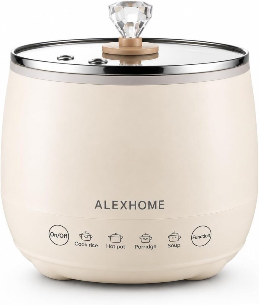 ALEXHOME 1.8L Ceramic Mini Rice Cooker