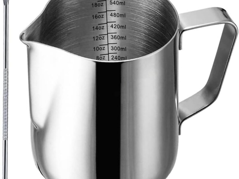 Ekvinor 600ml Stainless Steel Frothing Pitcher with Art Pen