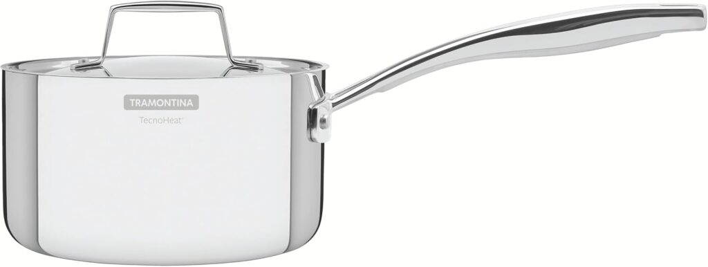 Tramontina Grano Tri-Ply Stainless Steel Saucepan, 20cm, 3.1L