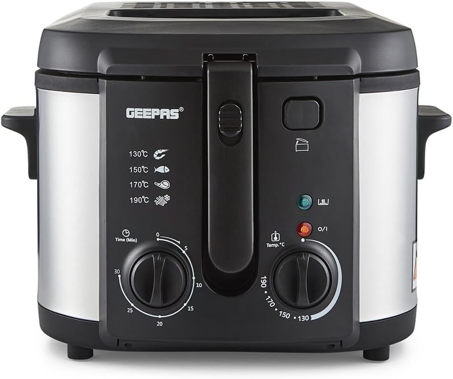 Geepas 3L Deep Fat Fryer, Stainless Steel