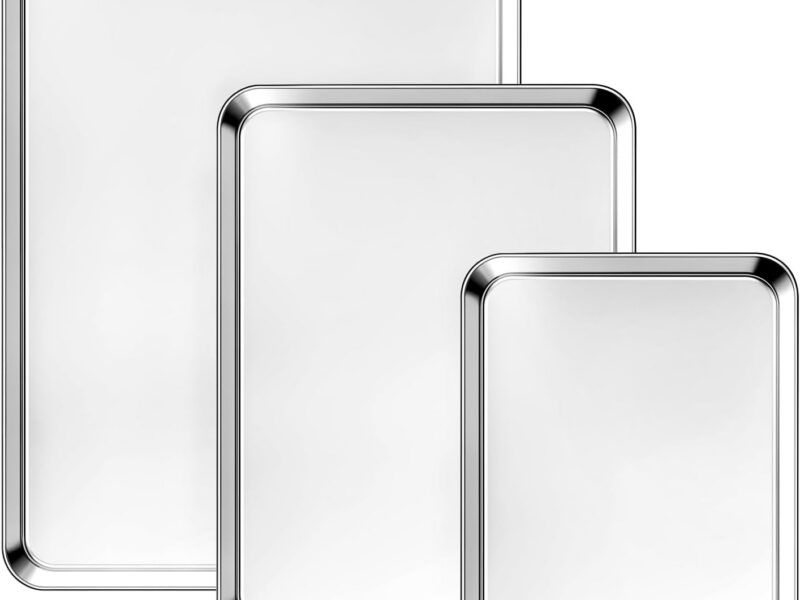 Small, Medium & Large Stainless Cookie Sheets, 3 Pack