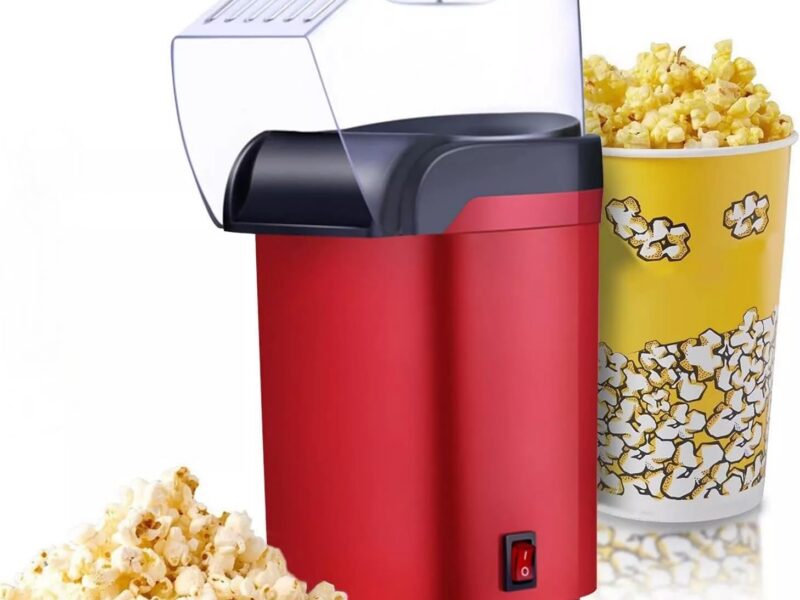Electric Home Theatre Hot Air Popcorn Maker, Red, 95% Popping Rate