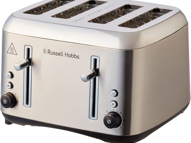 Russell Hobbs Addison 4 Slice Toaster, Brushed Steel
