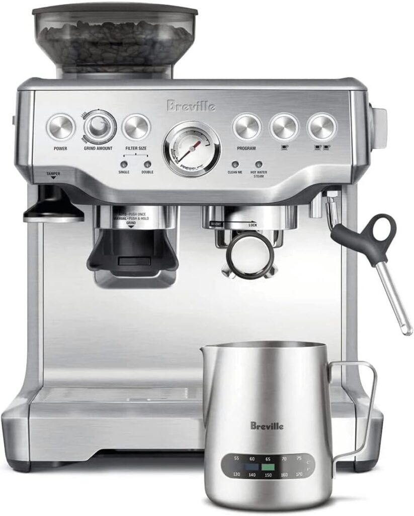 Breville Barista Express with Thermal Milk Jug, Brushed Steel
