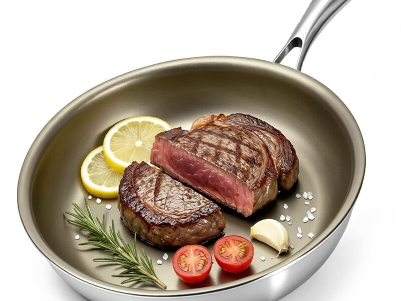 Stainless Steel Titanium Nonstick Frying Pan, 28cm