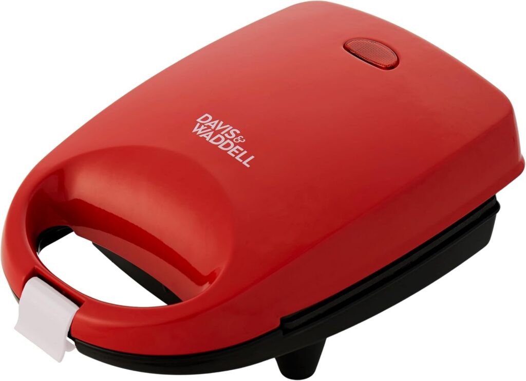 Davis & Waddell Mini Electric Jaffle Maker, 22.3×15.5×9.3cm, Red