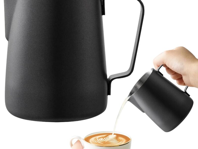 Cilzephyr 350ml Black Stainless Steel Frothing Pitcher