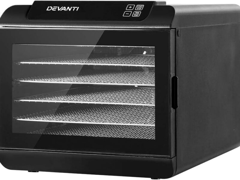 Devanti 6-Tray Food Dehydrator, LCD Touchscreen & Adjustable Heat