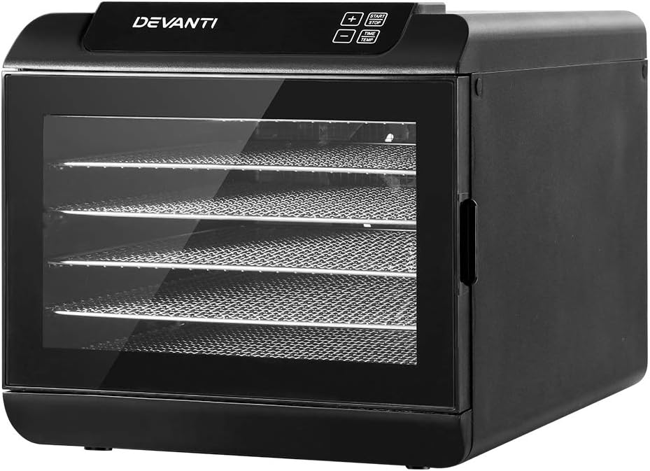 Devanti 6-Tray Food Dehydrator, LCD Touchscreen & Adjustable Heat
