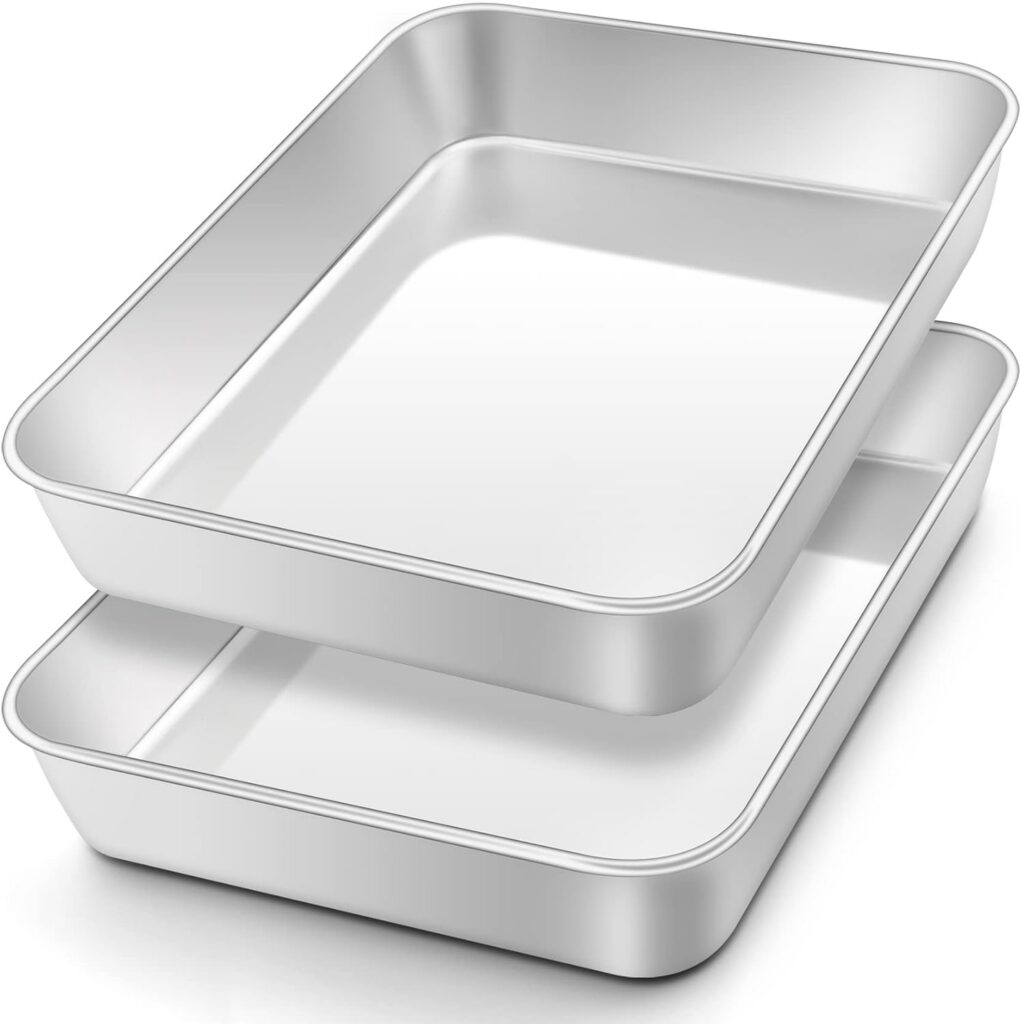 Onader Deep Stainless Oven Trays, Small Set of 2