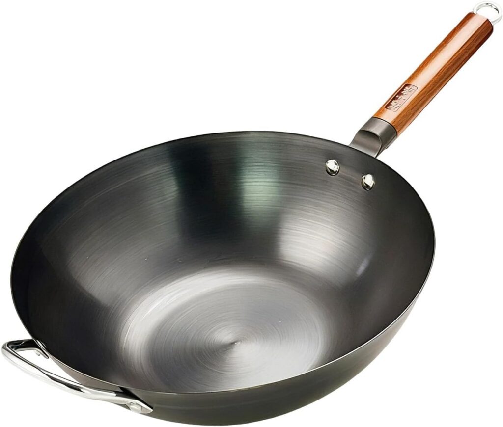 ZHANG XIAO QUAN Carbon Steel Wok Pan, 34cm Uncoated