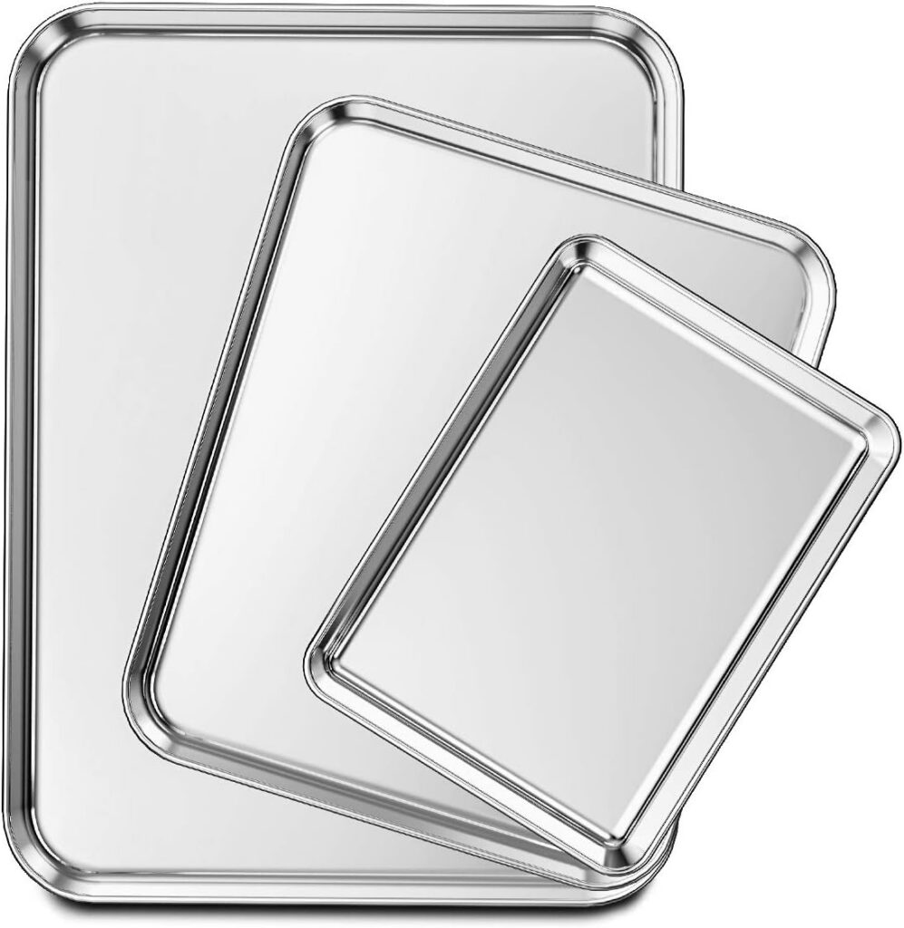 Wildone Heavy-Duty Stainless Cookie Sheet Trio