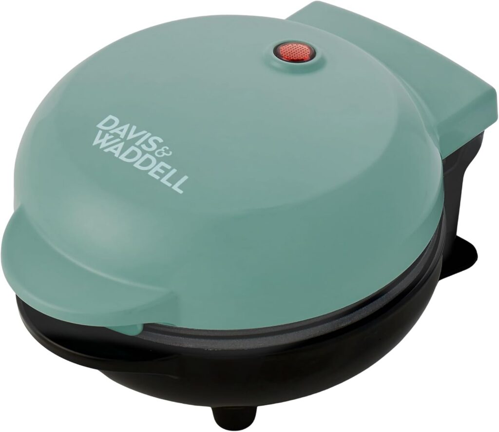 Davis & Waddell Mini Electric Waffle Maker, 12.9×16.4×8.8cm, Green