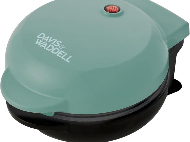 Davis & Waddell Mini Electric Waffle Maker, 12.9×16.4×8.8cm, Green
