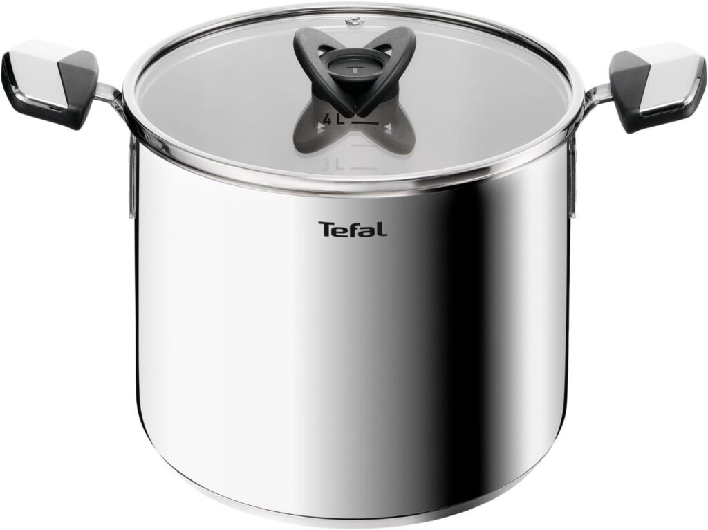 Tefal Space Emotion Stainless Steel Pasta Pot, 22cm, Lid