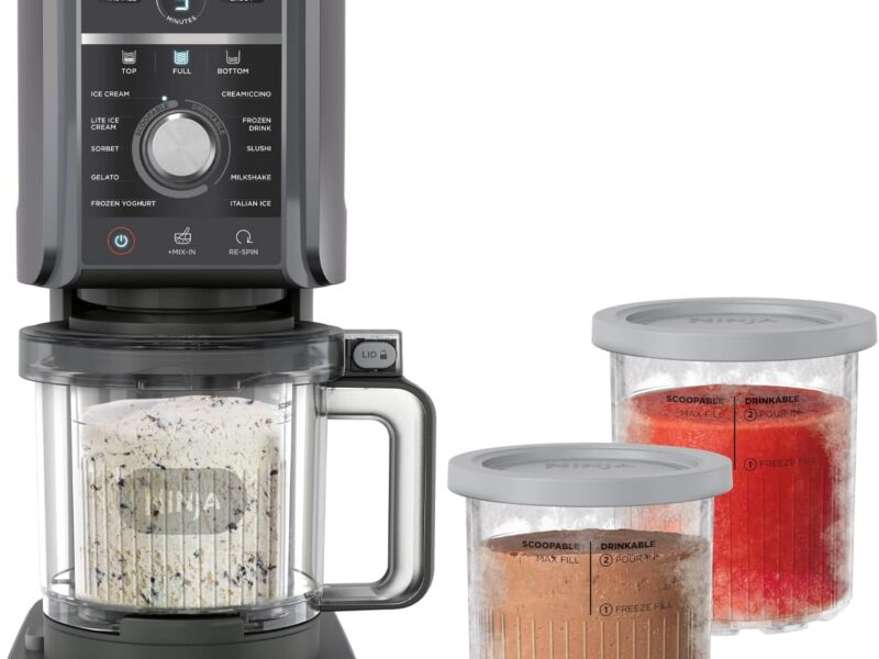 Ninja CREAMi Deluxe 11-in-1 Frozen Treat Maker, 2 Tubs