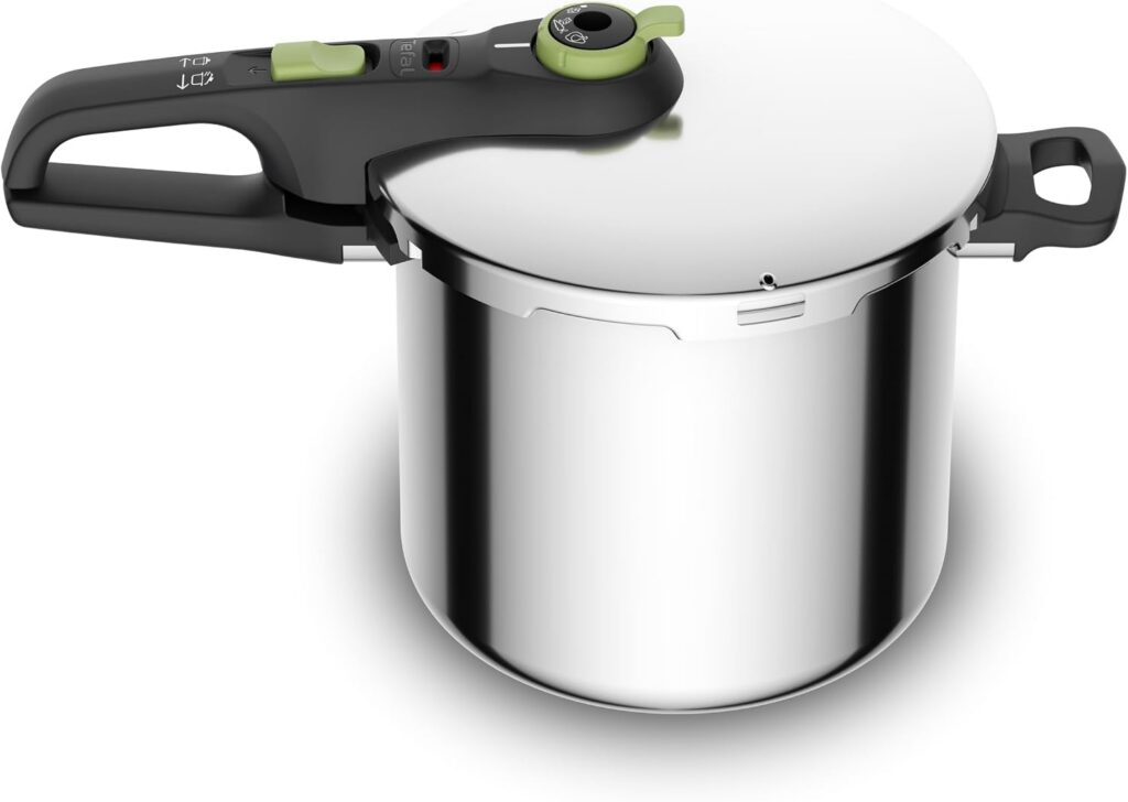 Tefal Secure Trendy Induction Stainless Steel Pressure Cooker, 8L