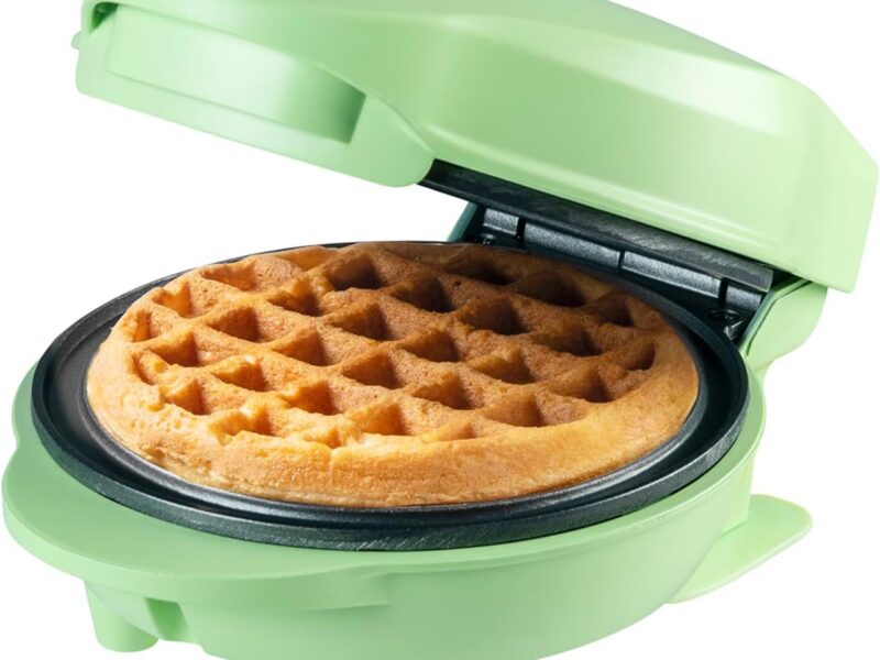 Bestron Mini Classic Waffle Maker, Matt Mint
