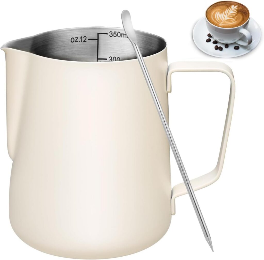 Mumoo Bear 350ml White Stainless Steel Frothing Pitcher