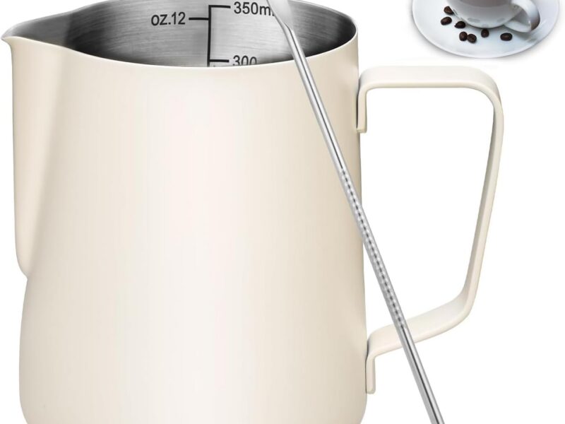Mumoo Bear 350ml White Stainless Steel Frothing Pitcher
