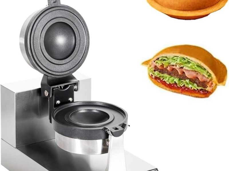 Non-Stick Burger Waffle Maker with Timer