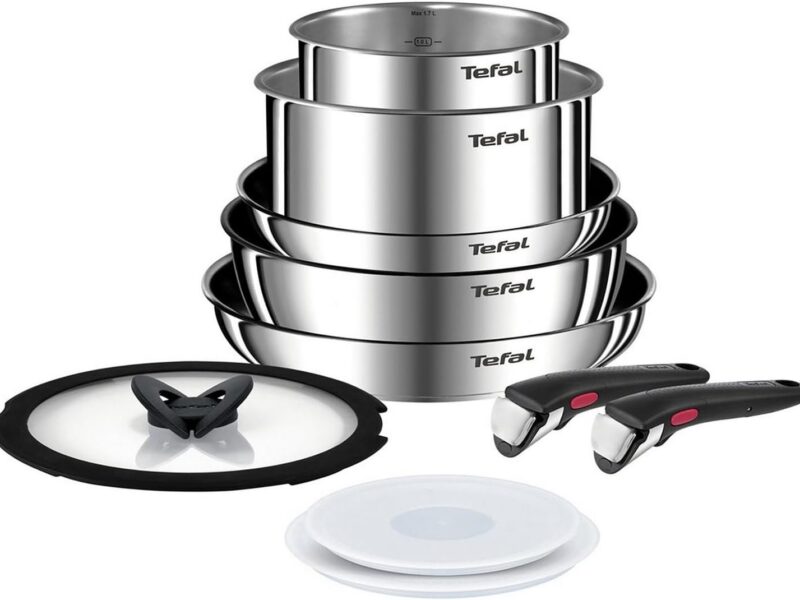 Tefal Ingenio Emotion Stainless Steel Pan Set, 10-Piece