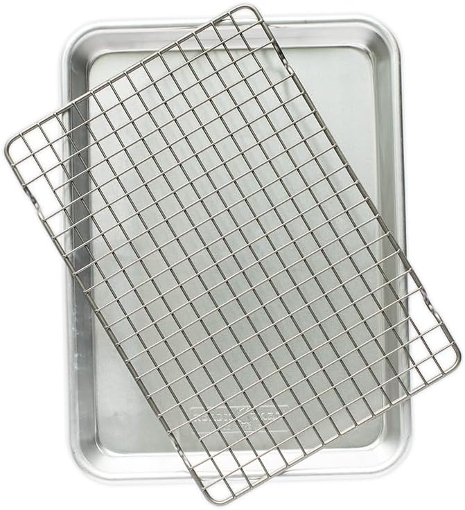 Nordic Ware Naturals Quarter Sheet Pan & Nonstick Grid