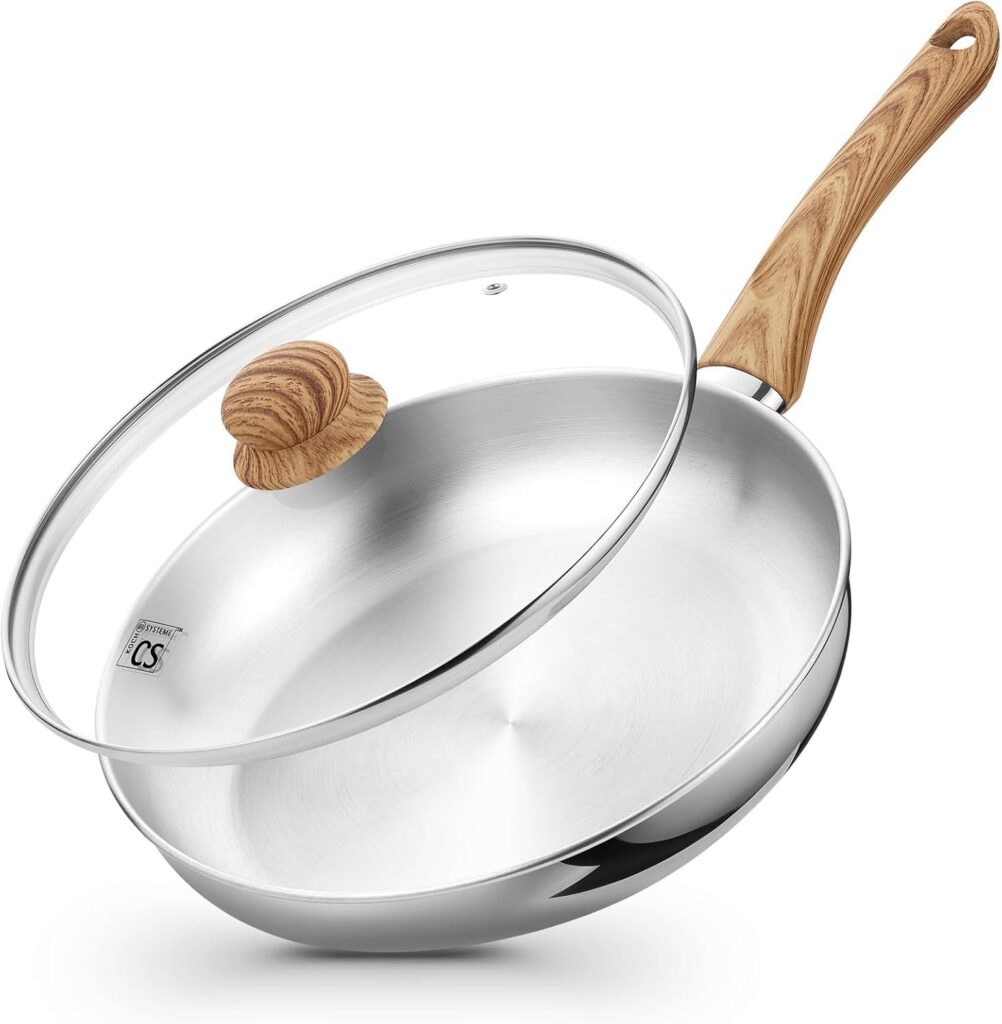 KOCH SYSTEME CS Tri-Ply Stainless Steel Frying Pan, 26cm