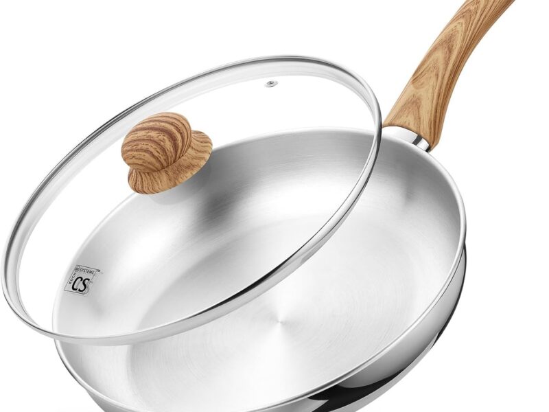 KOCH SYSTEME CS Tri-Ply Stainless Steel Frying Pan, 26cm
