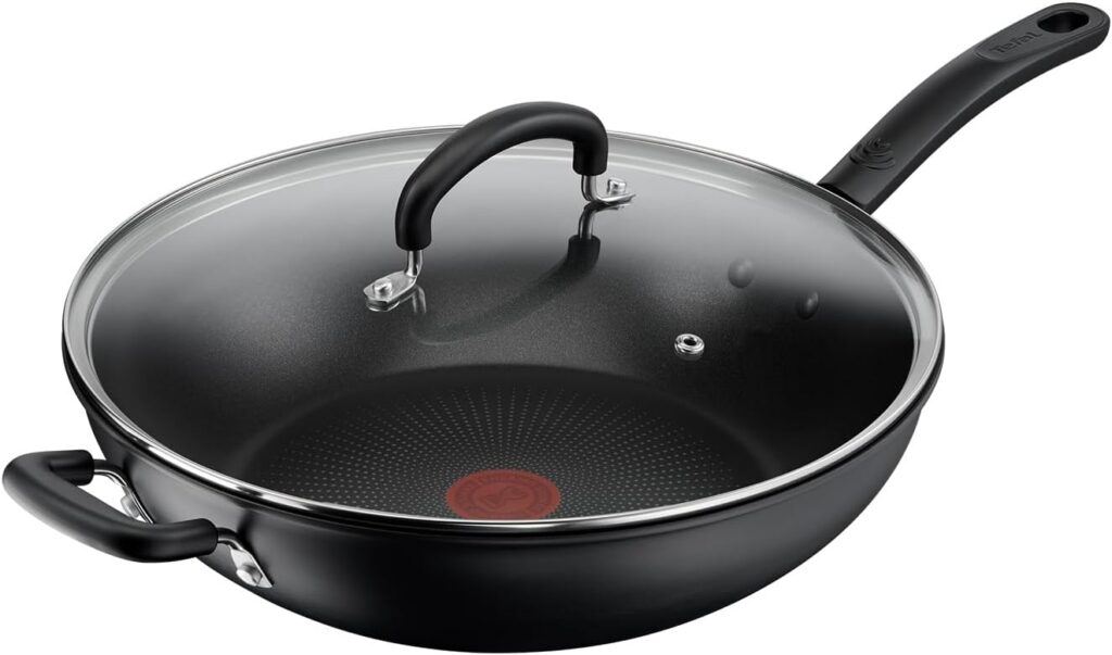 Tefal Specialty Hard Anodised Nonstick Wok with Lid, 32cm