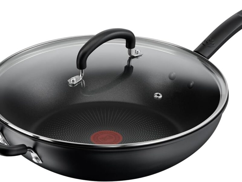 Tefal Specialty Hard Anodised Nonstick Wok with Lid, 32cm